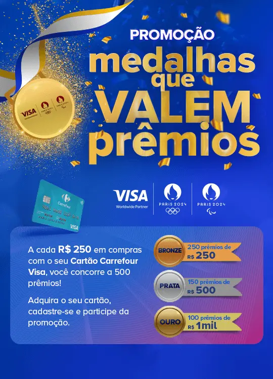 Promoção Visa Cartão Carrefour - Medalhas que valem prêmios